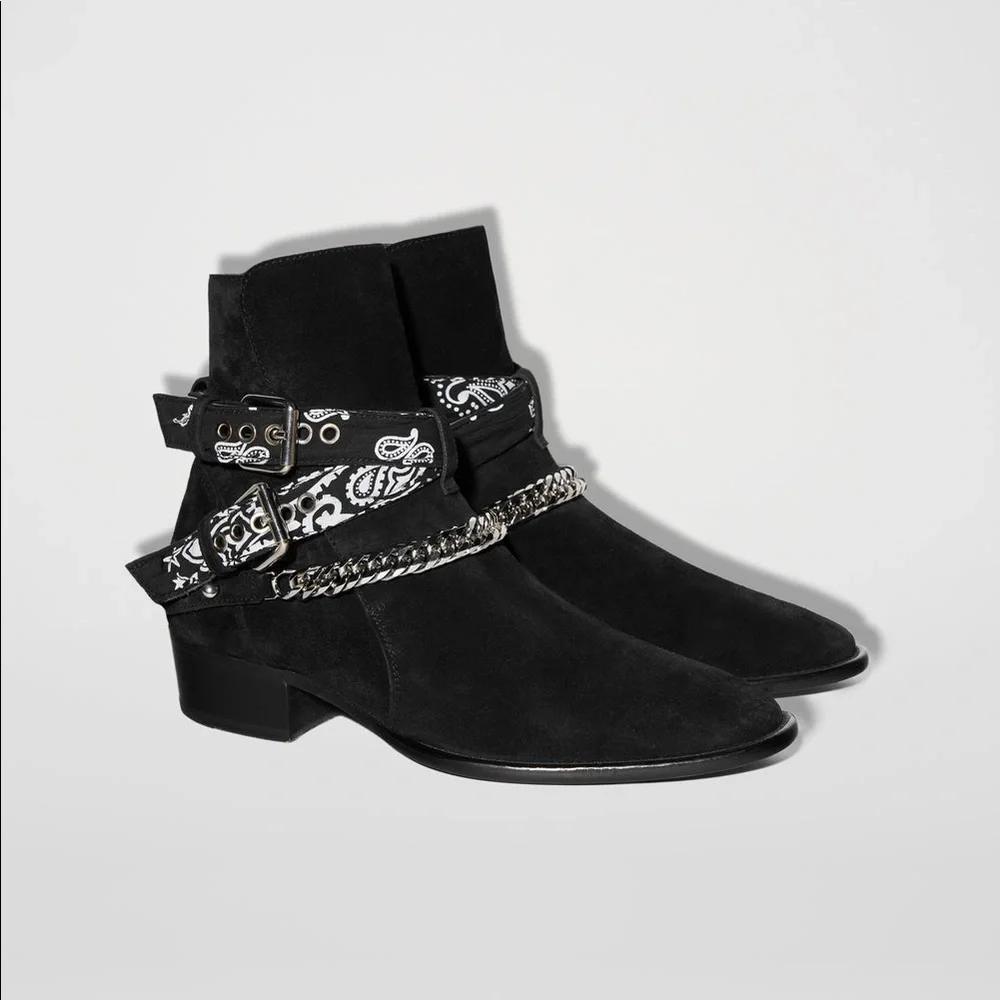 🌸 🔥💫AMIRI Bandana Buckle Boots - Picture 2 of 16